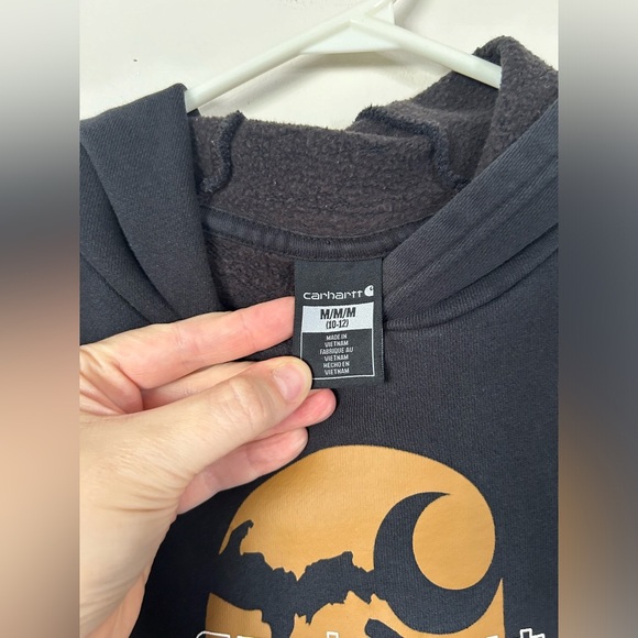 Carhartt Boys Black Hoodie Size 10-12 - Picture 4 of 7